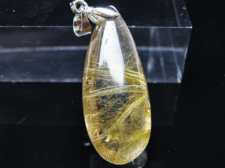 ゴールドタイチンルチル ペンダント [t134-4112] 2枚目