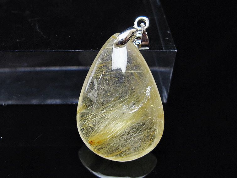 ゴールドタイチンルチル ペンダント [T134-4115] 1枚目