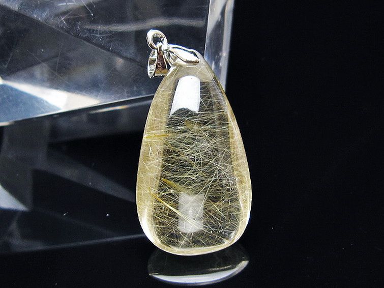 ゴールドタイチンルチル ペンダント [T134-4116] 1枚目