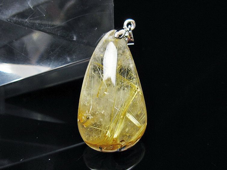 ゴールドタイチンルチル ペンダント [T134-4124] 1枚目