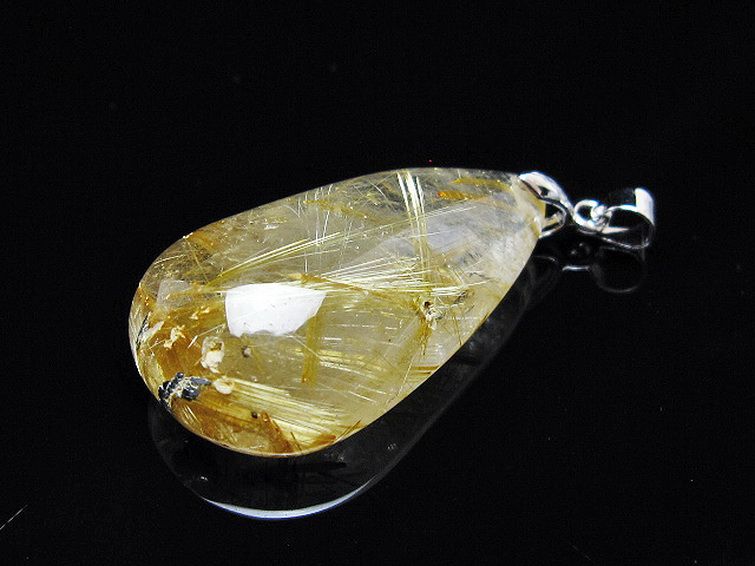 ゴールドタイチンルチル ペンダント [T134-4124] 3枚目