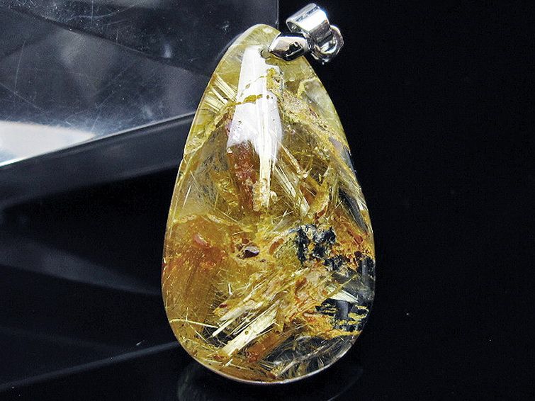 ゴールドタイチンルチル ペンダント [t134-4131] 2枚目