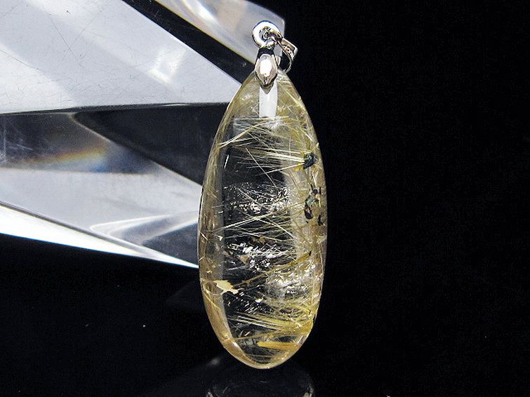 ゴールドタイチンルチル ペンダント [T134-4137] 1枚目