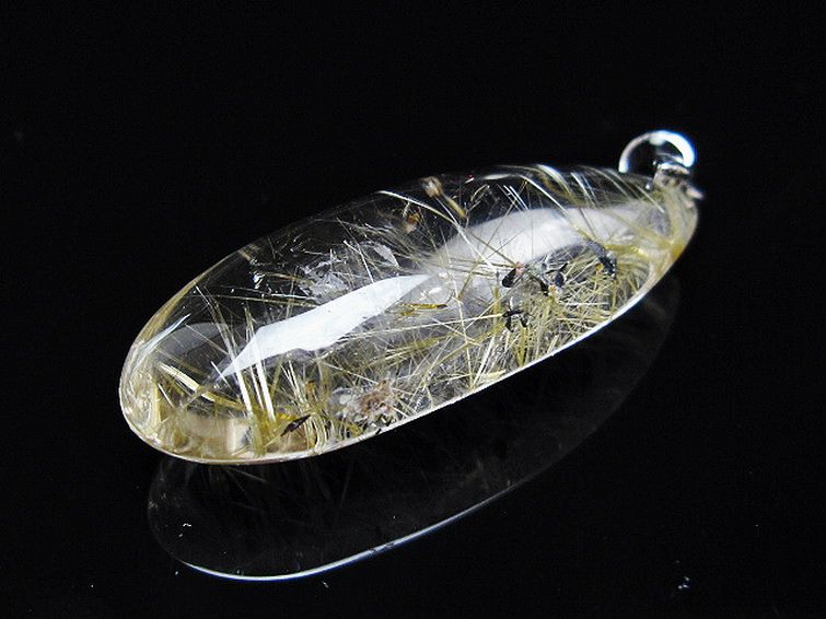 ゴールドタイチンルチル ペンダント [T134-4137] 3枚目