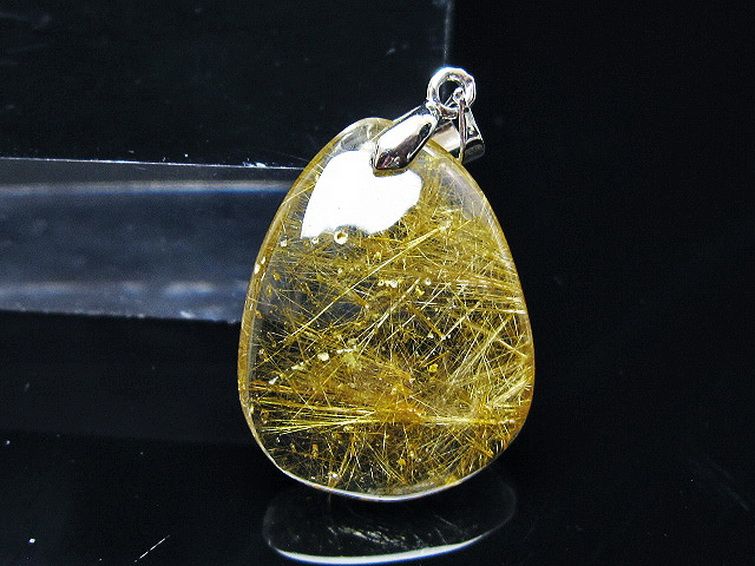 ゴールドタイチンルチル ペンダント [T134-4140] 1枚目