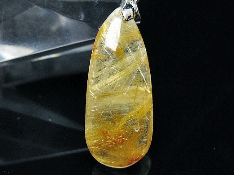 ゴールドタイチンルチル ペンダント [t134-4143] 2枚目