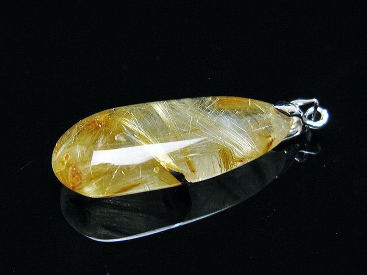 ゴールドタイチンルチル ペンダント [t134-4143] 3枚目