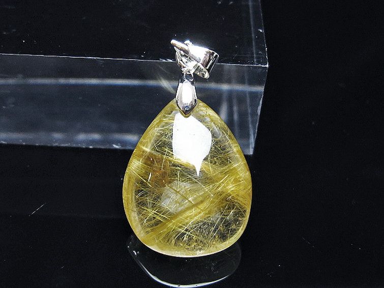 ゴールドタイチンルチル ペンダント [T134-4169] 1枚目