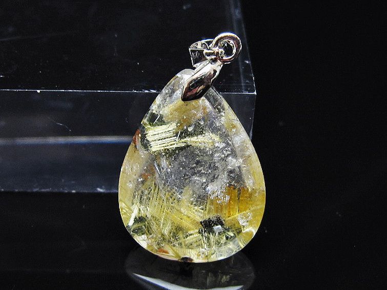 ゴールドタイチンルチル ペンダント [T134-4174] 1枚目