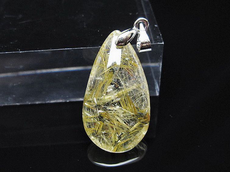 ゴールドタイチンルチル ペンダント [t134-4175] 1枚目