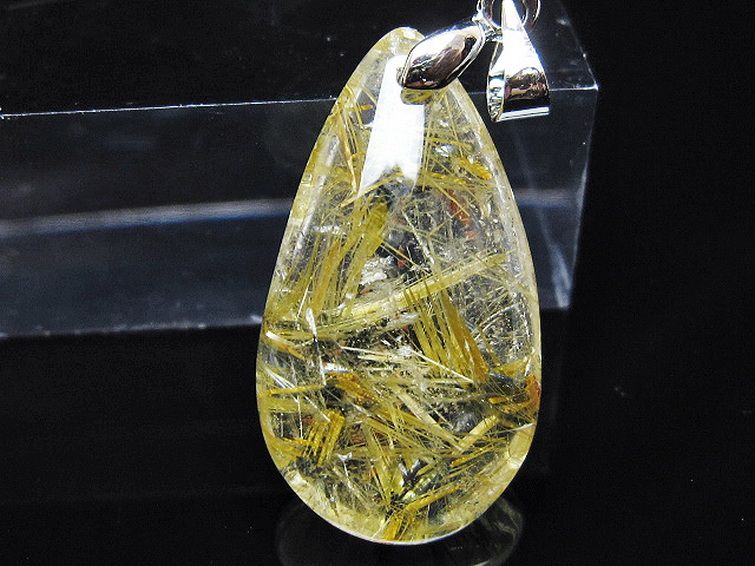 ゴールドタイチンルチル ペンダント [t134-4175] 2枚目