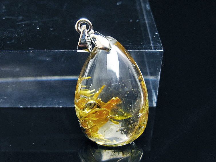 ゴールドタイチンルチル ペンダント [T134-4183] 1枚目