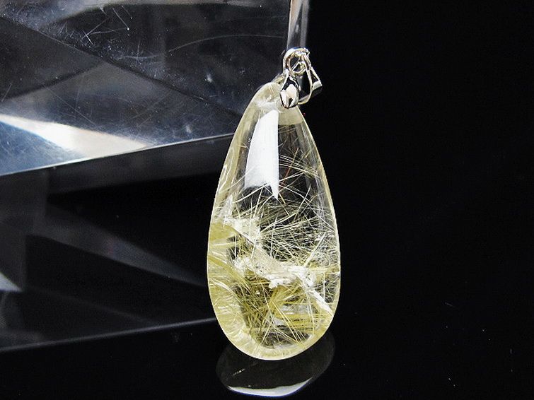 ゴールドタイチンルチル ペンダント [T134-4195] 1枚目