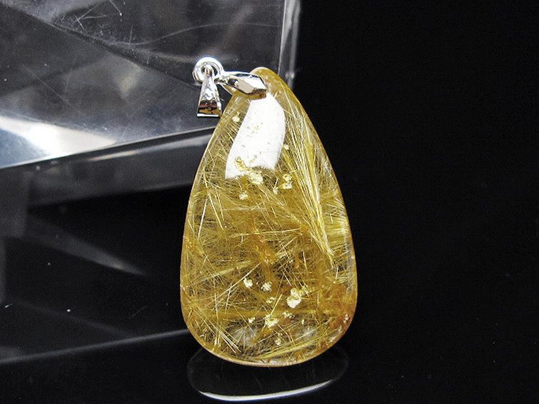 ゴールドタイチンルチル ペンダント [T134-4198] 1枚目