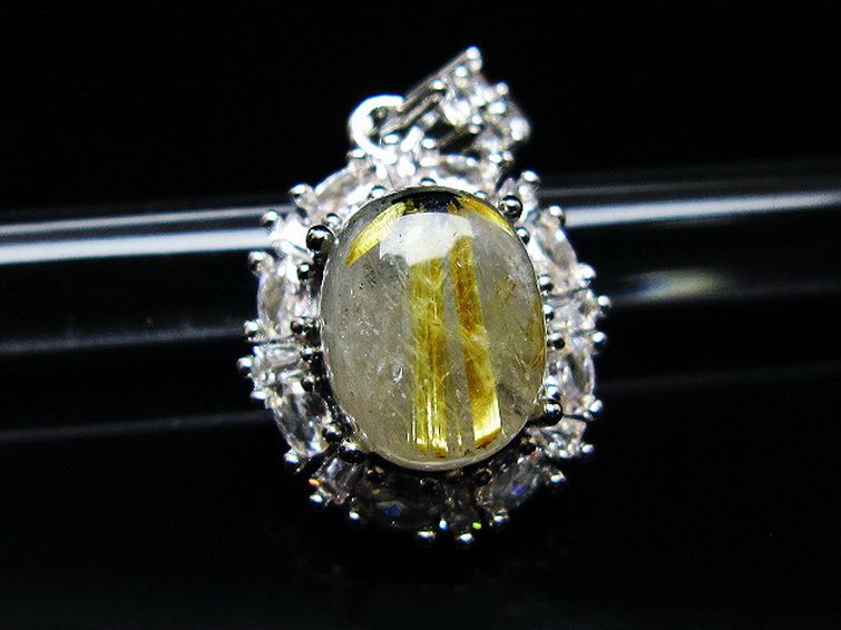 ゴールドタイチンルチル ペンダント [T134-4208] 1枚目