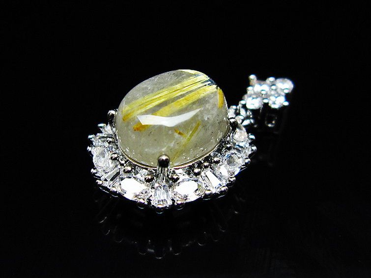 ゴールドタイチンルチル ペンダント [T134-4208] 3枚目