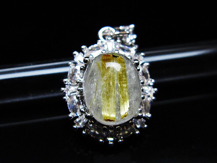 ゴールドタイチンルチル ペンダント [T134-4215] 1枚目