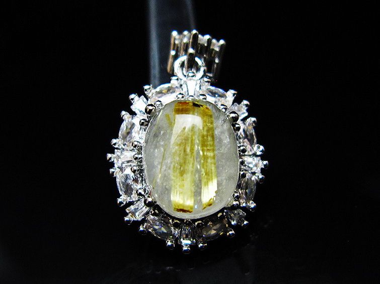 ゴールドタイチンルチル ペンダント [T134-4215] 2枚目