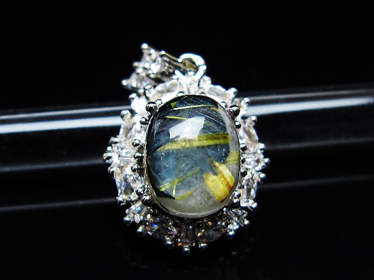 ゴールドタイチンルチル ペンダント [T134-4255] 1枚目