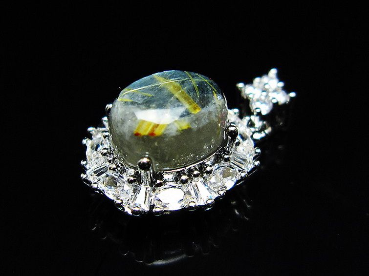 ゴールドタイチンルチル ペンダント [T134-4255] 3枚目