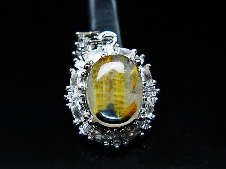 ゴールドタイチンルチル ペンダント [T134-4257] 2枚目