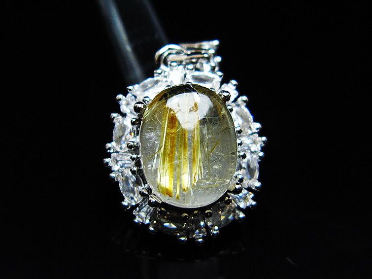 ゴールドタイチンルチル ペンダント [T134-4259] 2枚目