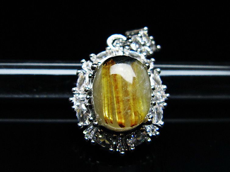 ゴールドタイチンルチル ペンダント [T134-4261] 1枚目