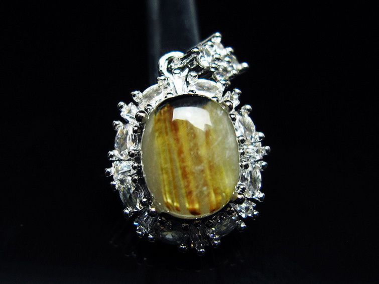 ゴールドタイチンルチル ペンダント [T134-4261] 2枚目