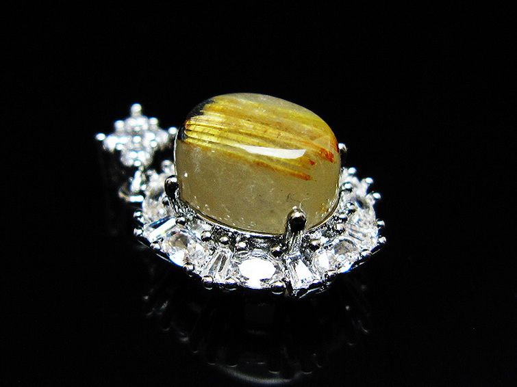 ゴールドタイチンルチル ペンダント [T134-4261] 3枚目