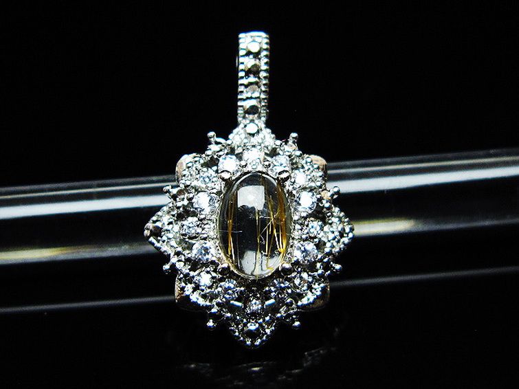 ファイナルグレード金針ルチル水晶 ペンダント [T134-4303] 1枚目