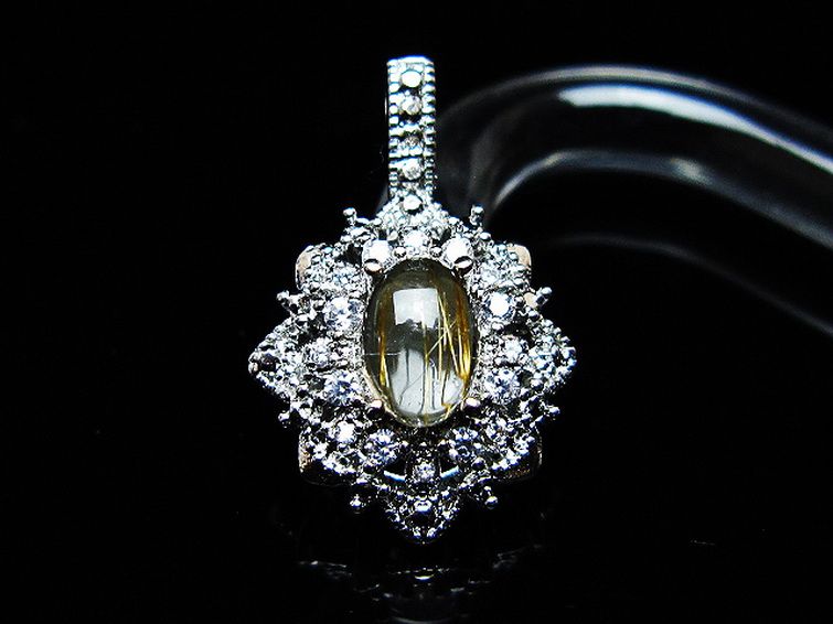 ファイナルグレード金針ルチル水晶 ペンダント [T134-4303] 2枚目