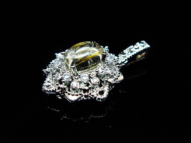 ファイナルグレード金針ルチル水晶 ペンダント [T134-4303] 3枚目