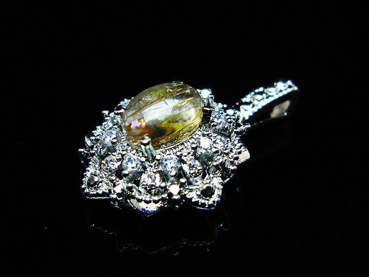 ファイナルグレード金針ルチル水晶 ペンダント [T134-4318] 3枚目