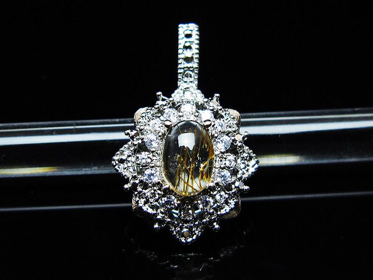 ファイナルグレード金針ルチル水晶 ペンダント [T134-4321] 1枚目