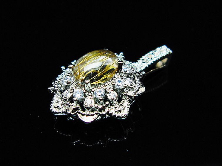 ファイナルグレード金針ルチル水晶 ペンダント [T134-4321] 3枚目