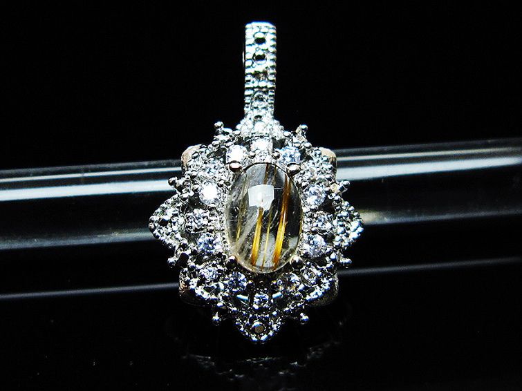 ファイナルグレード金針ルチル水晶 ペンダント [T134-4325] 1枚目