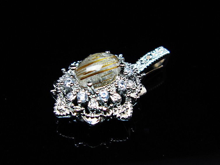 ファイナルグレード金針ルチル水晶 ペンダント [T134-4325] 3枚目