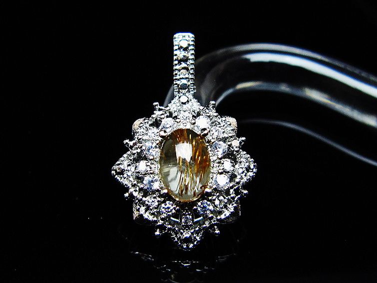 ファイナルグレード金針ルチル水晶 ペンダント [T134-4341] 2枚目