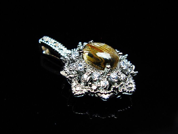 ファイナルグレード金針ルチル水晶 ペンダント [T134-4359] 3枚目