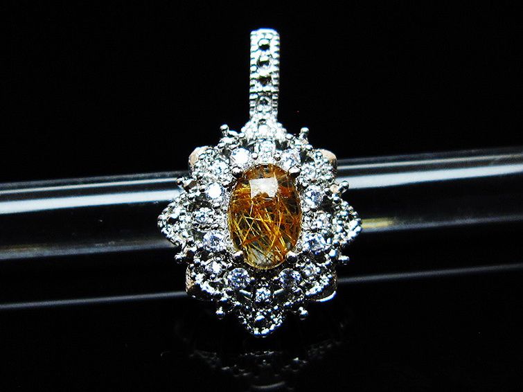 ファイナルグレード金針ルチル水晶 ペンダント [t134-4370] 1枚目