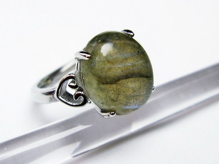 ラブラドライト 指輪 (12号)[T135-7080] 3枚目