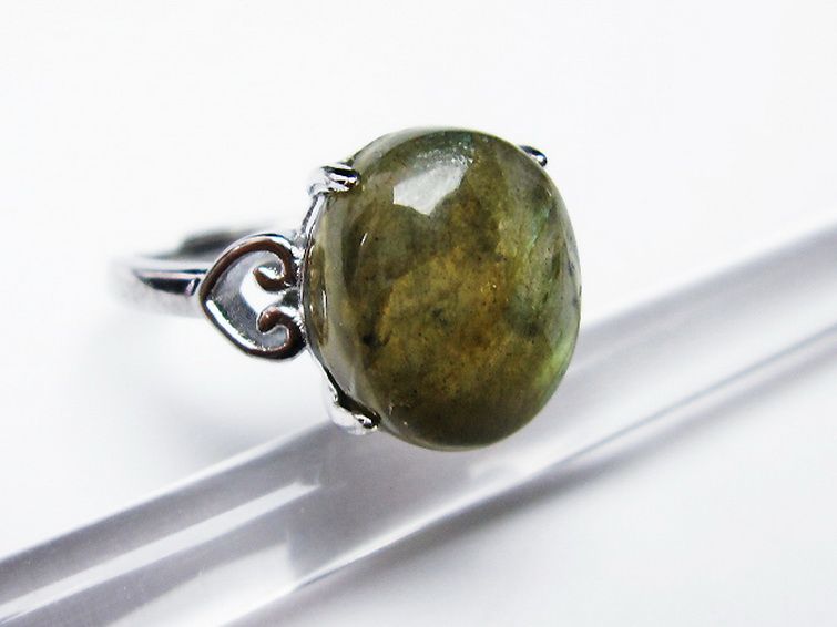 ラブラドライト 指輪 (14号)[T135-7110] 3枚目