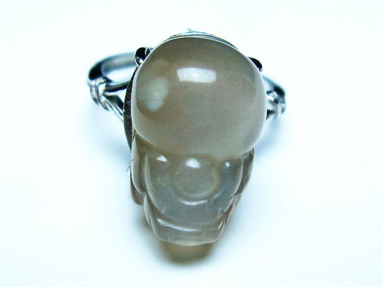 グレームーンストーン ヒキュウ 貔貅 指輪 (15号)[T135-7330] 2枚目