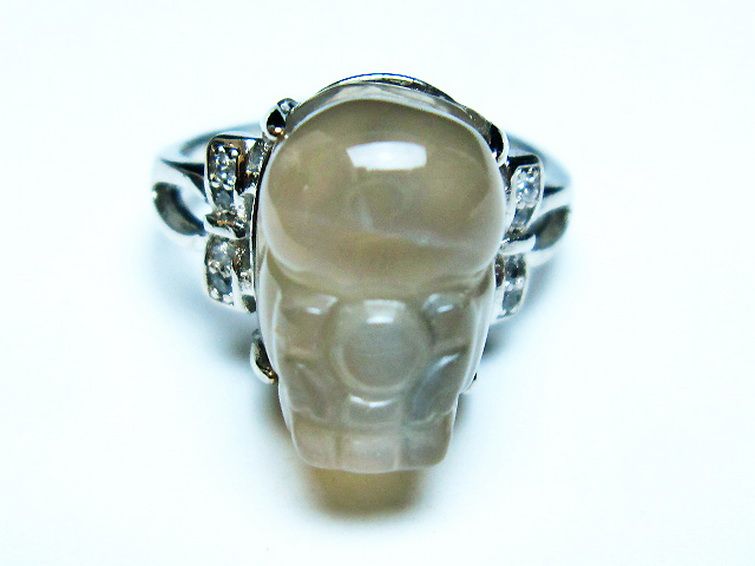 グレームーンストーン ヒキュウ 貔貅 指輪 (14号)[T135-7338] 2枚目