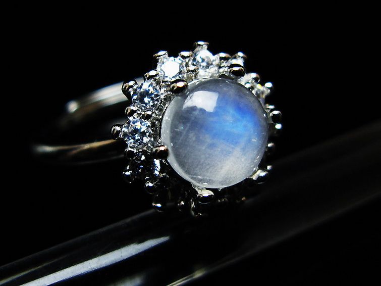 ムーンストーン 指輪 (15号) [t135-7365] 1枚目