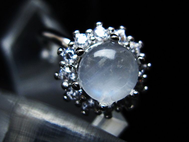 ムーンストーン 指輪 (16号) [t135-7379] 1枚目