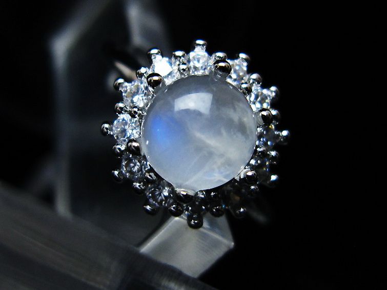 ムーンストーン 指輪 (16号) [t135-7382] 1枚目