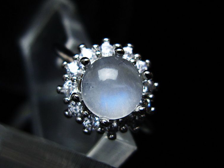ムーンストーン 指輪 (16号)[T135-7385] 1枚目
