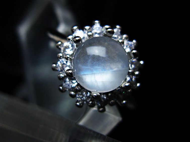 ムーンストーン 指輪 (16号) [t135-7405] 1枚目
