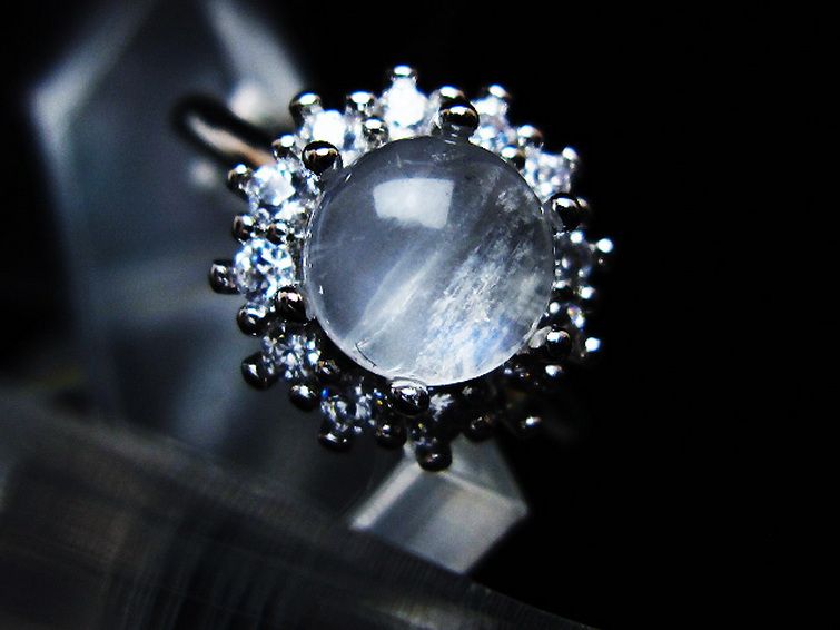 ムーンストーン 指輪 (15号)[T135-7478] 1枚目